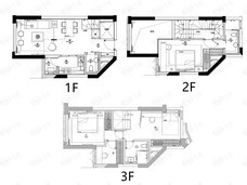 雅居乐天际7154室1厅3卫户型图