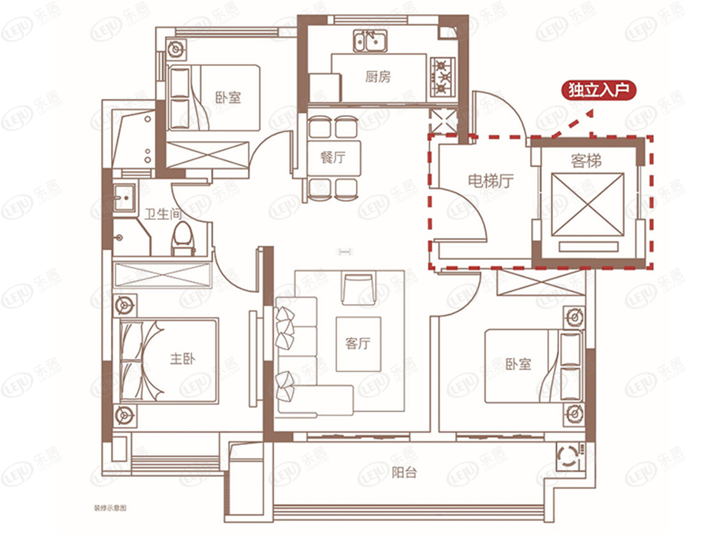 肥东县华盛和睦府户型解密  98~120㎡约12300元/㎡