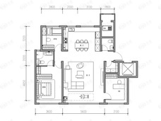 金地·藝華里3室2厅2卫户型图