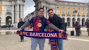 Los aficionados del Barça confían en el triunfo ante el Benfica