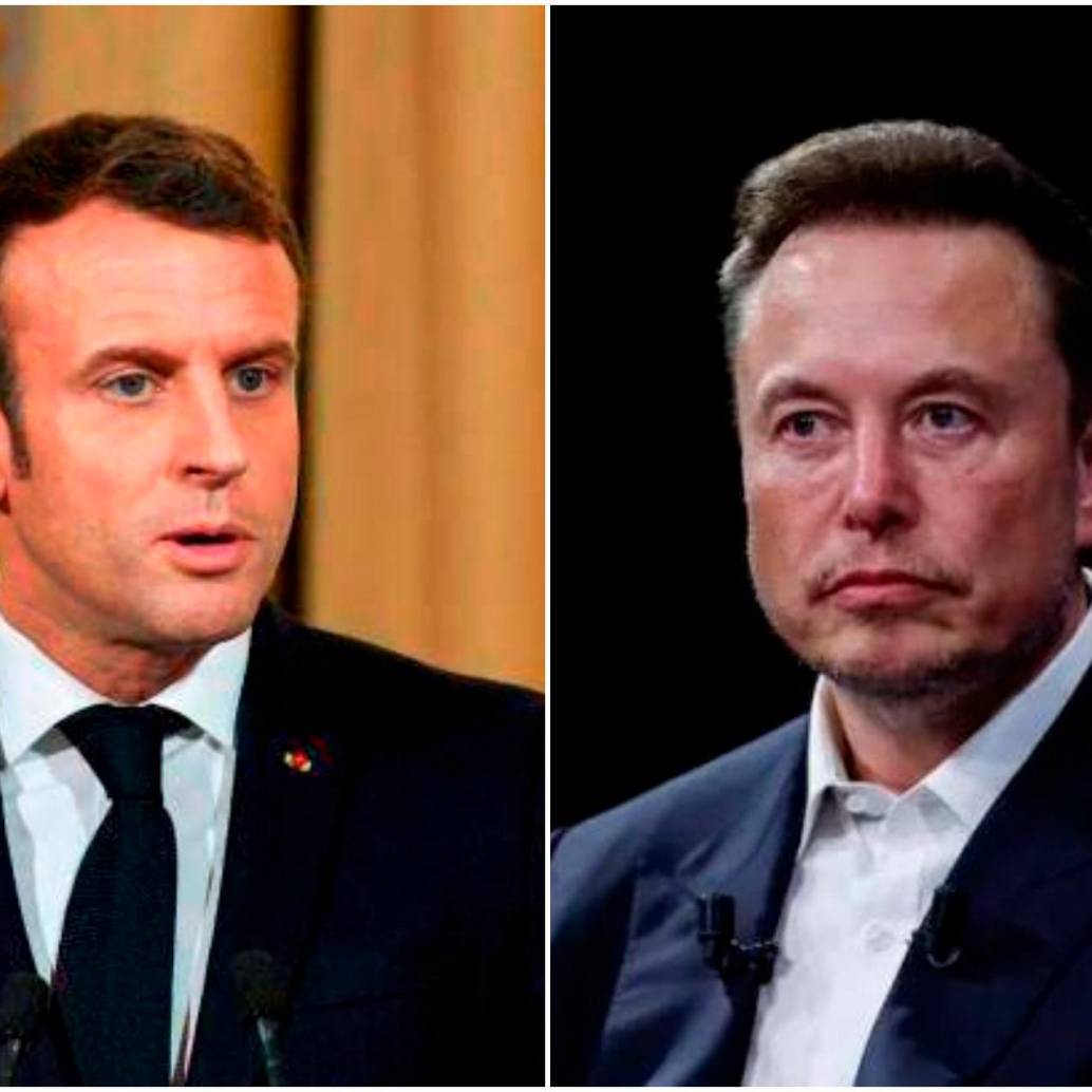 El presidente de Francia Emmanuel Macron y el dueño de X, Elon Musk. FOTOS: AFP y X @elonmusk 