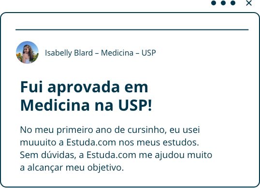 Depoimento de Isabelly Blard sobre como a Estuda.com ajudou no seu dia a dia de estudos para passar em Medicina.