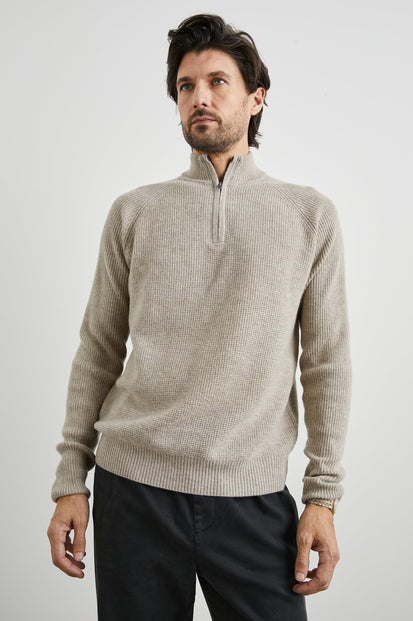 STARK QUARTER ZIP - OAT MELANGE