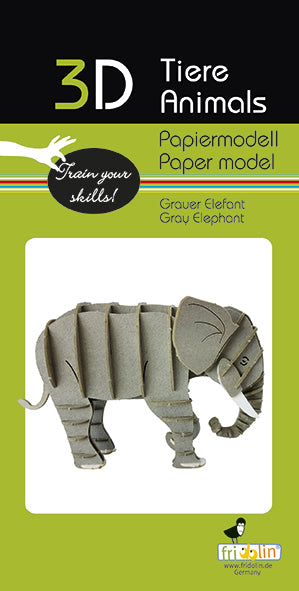 3D Paper Model Elephant