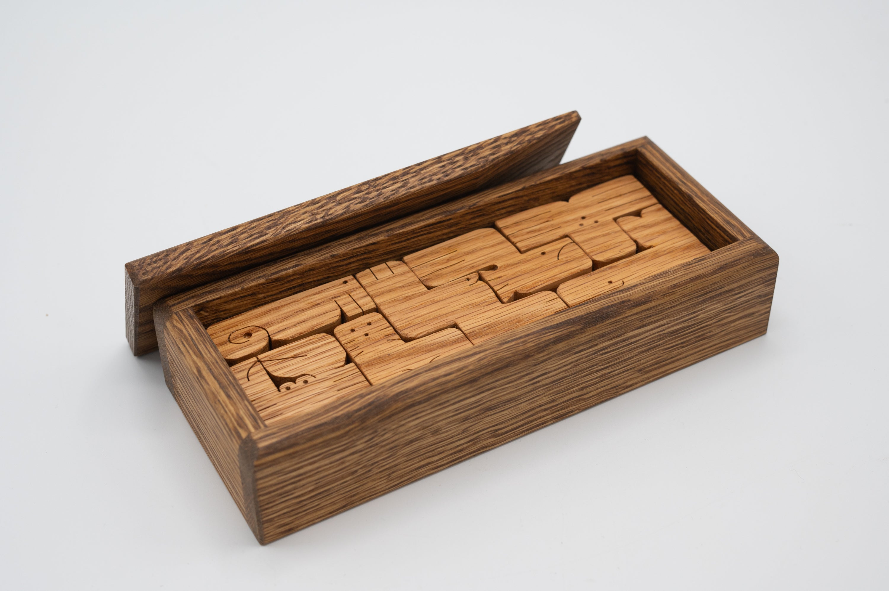 Seven Sea Animals in Wooden Box