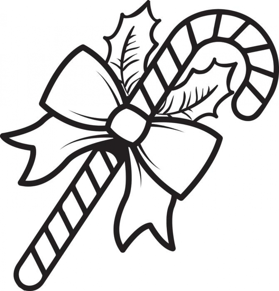 Get This Free Candy Cane Coloring Page for Kids 81412