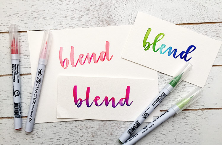 3 watercolor lettering effects