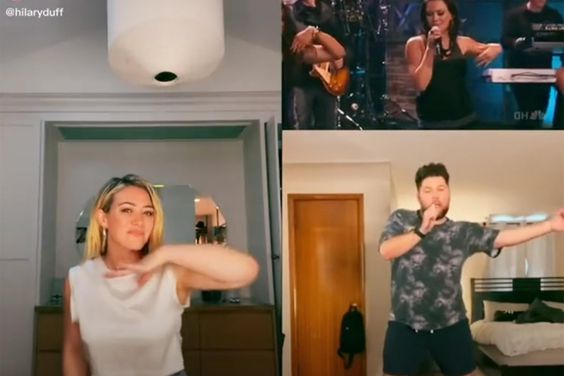 Hilary Duff recreates choreography from 2007