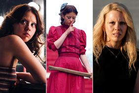 Split frame of Mia Goth in X, Pearl and Maxxxine