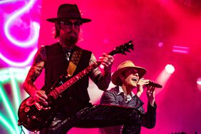 Left Dave Navarro and Perry Farrell of Jane's Addiction perform on stage at Pinkpop on June 23, 2024 in Landgraaf, Netherlands