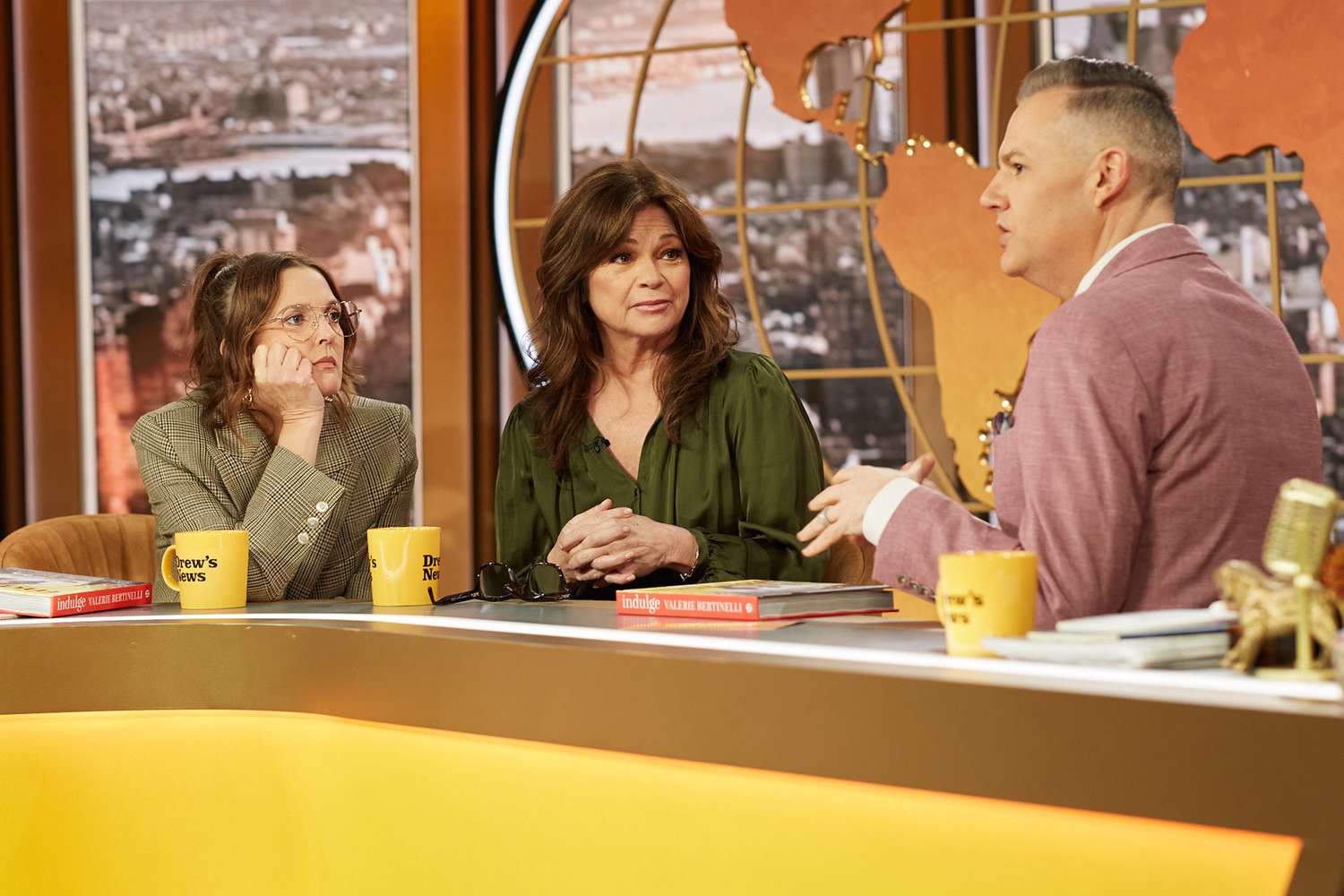 Drew Barrymore, Valerie Bertinelli and Ross Mathews on The Drew Barrymore Show 