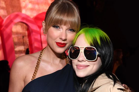 aylor Swift and Billie Eilish attend Billboard Women In Music 2019, presented by YouTube Music, on December 12, 2019 in Los Angeles, California. 