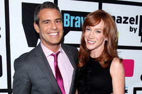 WATCH WHAT HAPPENS LIVE -- Pictured: (l-r) Andy Cohen, Kathy Griffin