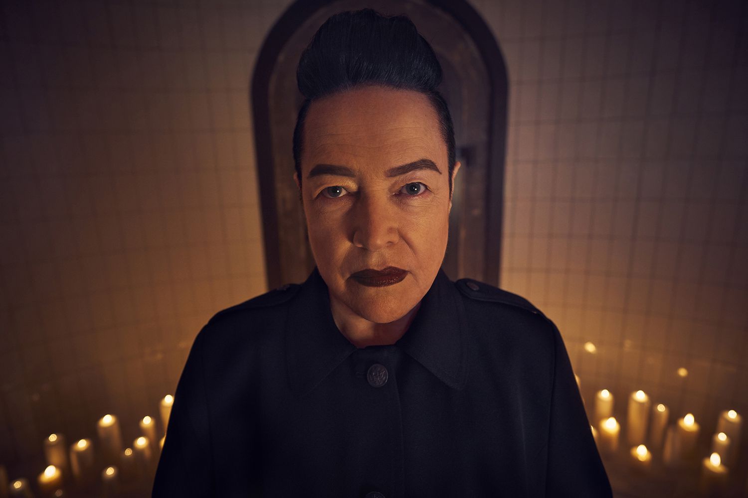 AMERICAN HORROR STORY: APOCALYPSE -- Pictured: Kathy Bates as Ms. Miriam Mead. CR: Kurt Iswarienko/FX