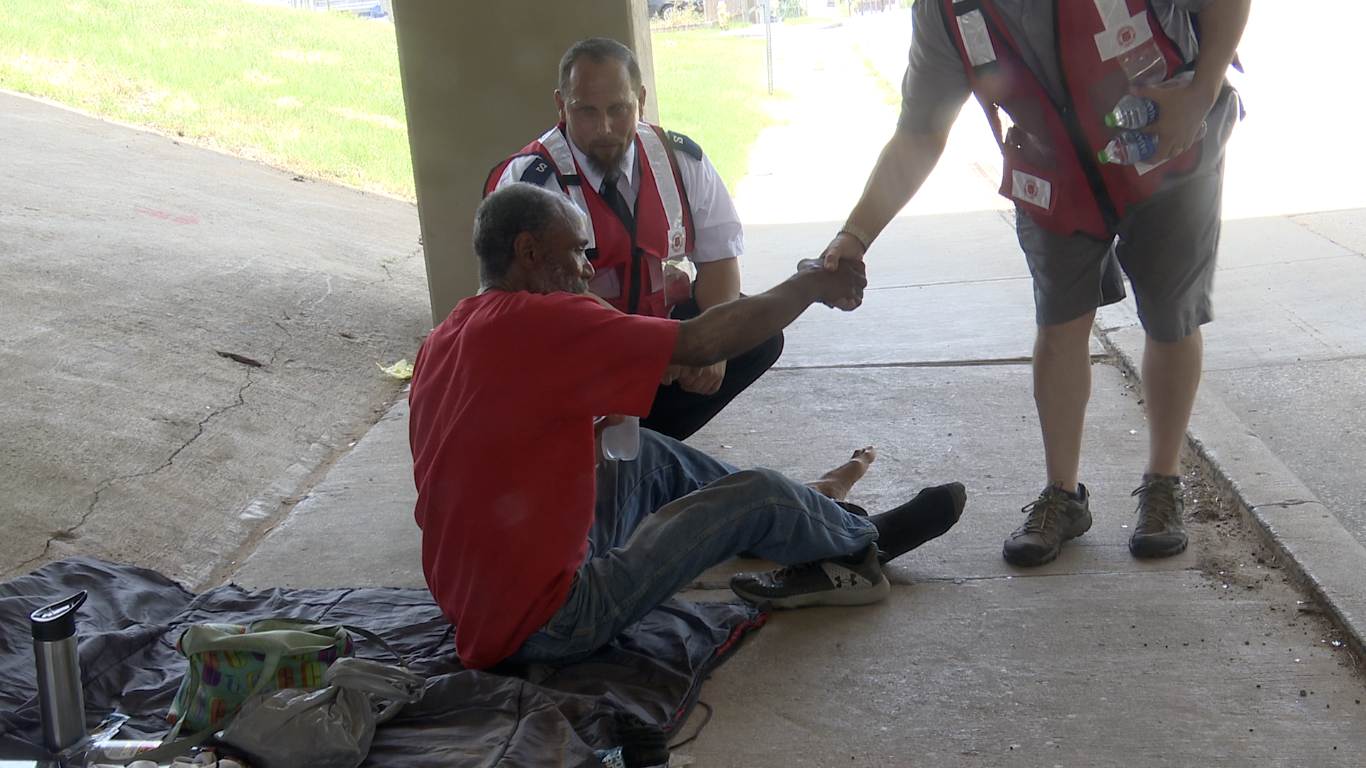 Salvation army homeless heat relief