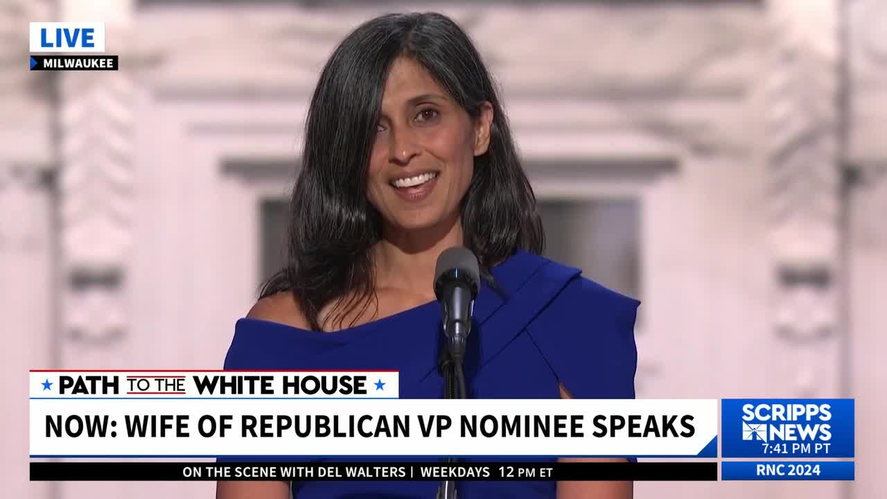 Usha Vance speaks at the Republican National Convention