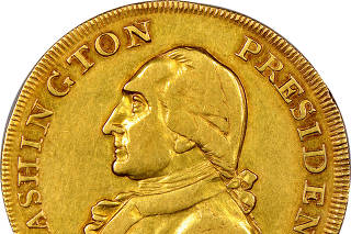 A one-of-a-kind gold coin believed to have once been a cherished memento of U.S. President George Washington will be unveiled in Long  Beach, California