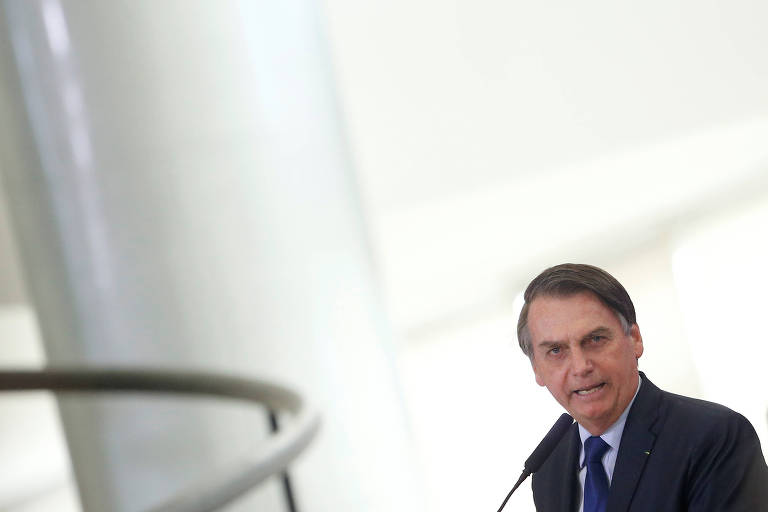 O presidente da República, Jair Bolsonaro, participa de cerimônia no Palácio do Planalto, em Brasília
