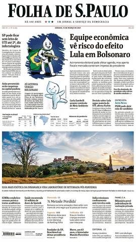 Capa da Edição Nacional da Folha