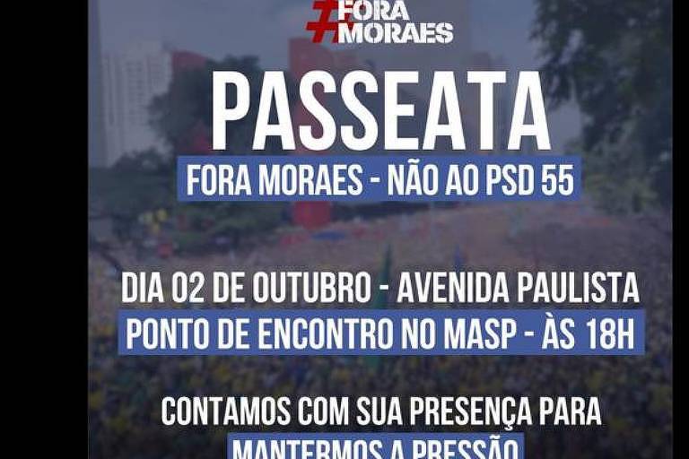 Movimento bolsonarista faz ato contra PSD em SP em semana de eleição