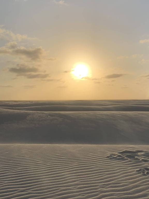 Pôr do sol do Parque Nacional dos Lençóis Maranhenses