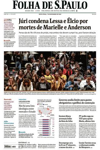 Capa da Edição Nacional da Folha