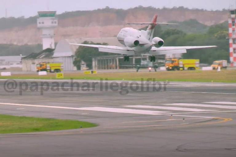 Com equipes em prontidão, avião da FAB faz pouso de emergência no aeroporto de Recife