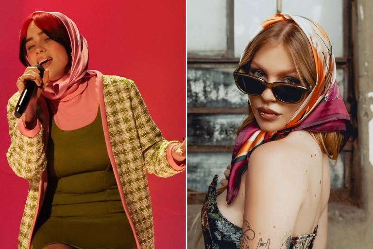 Como os lenços na cabeça voltam à moda com estilo à la Billie Eilish e Luísa Sonza