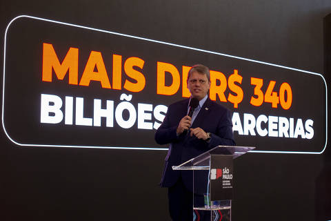 SAO PAULO , SP , 18.12.2024 , BRASIL  , O governador de São Paulo, Tarcísio de Freitas (Republicanos), durante balanço do 2° ano de gestão no Palácio dos Bandeirantes, Foto: Mônica Andrade/ Divulgaçao  GESP DIREITOS RESERVADOS. NÃO PUBLICAR SEM AUTORIZAÇÃO DO DETENTOR DOS DIREITOS AUTORAIS E DE IMAGEM