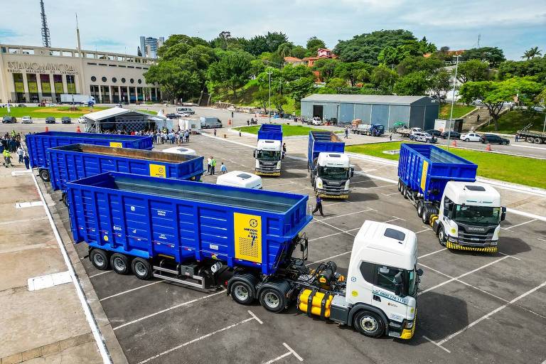 Carretas movidas a biometano; 27 novos veículos desse tipo serão usados na coleta de lixo  Edson Lopes Jr./Secom