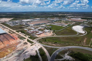 Construction site of BYD's new EV factory in Camacari