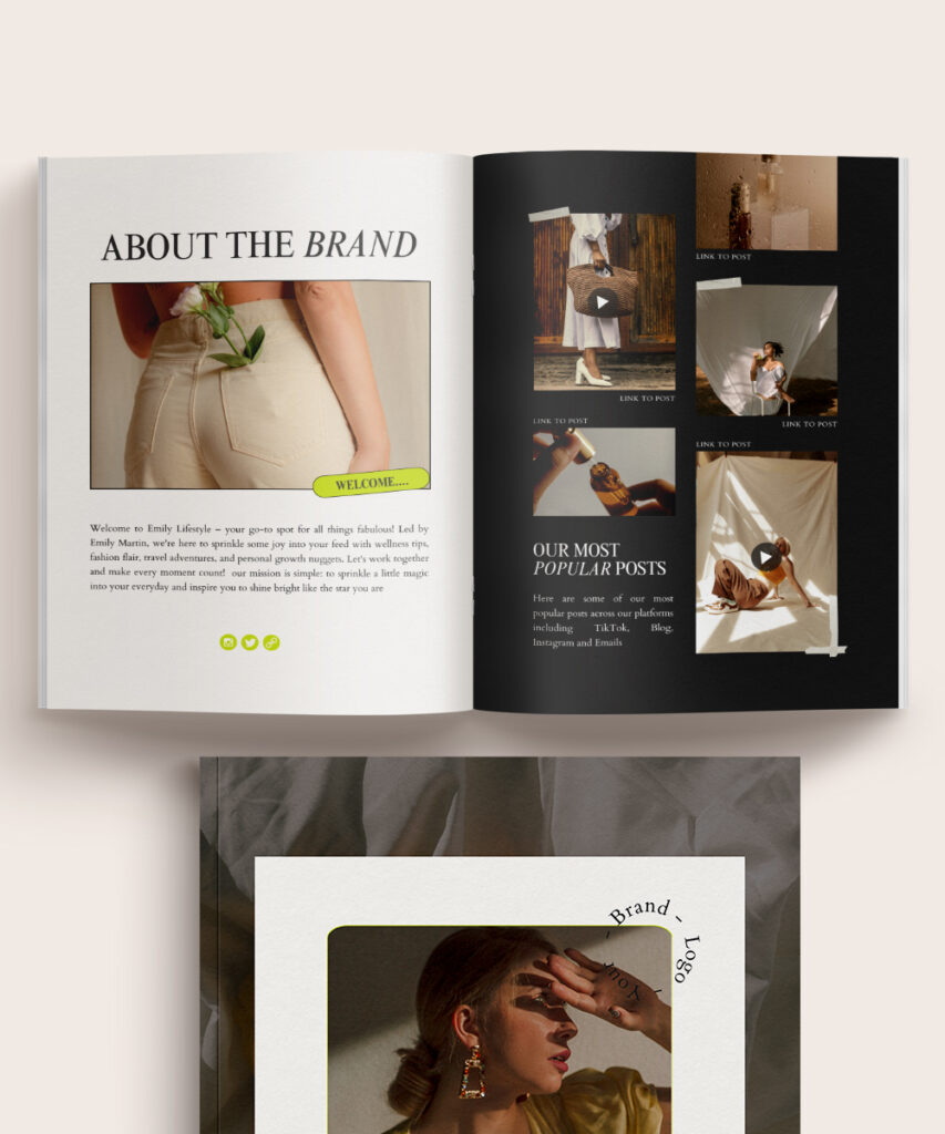 media kit Canva template by Faithola caled emily