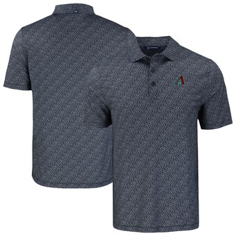 Arizona Diamondbacks Cutter & Buck Pike Eco Pebble Print Stretch Recycled Polo - Black