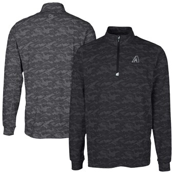 Arizona Diamondbacks Cutter & Buck Traverse Eco Camo Tri-Blend DryTec Quarter-Zip Jacket - Black