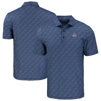 Arizona Diamondbacks Cutter & Buck Pike Eco Pebble Print Stretch Recycled Polo - Navy