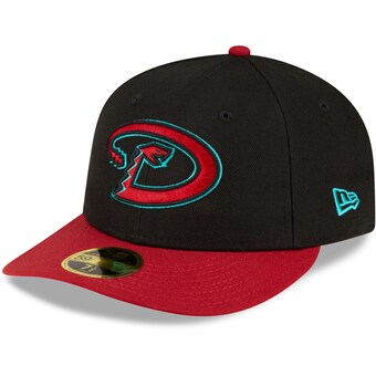  Arizona Diamondbacks New Era Road Authentic Collection On-Field Low Profile 59FIFTY Fitted Hat - Black/Red