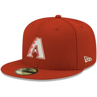 Arizona Diamondbacks New Era White Logo 59FIFTY Fitted Hat - Red 