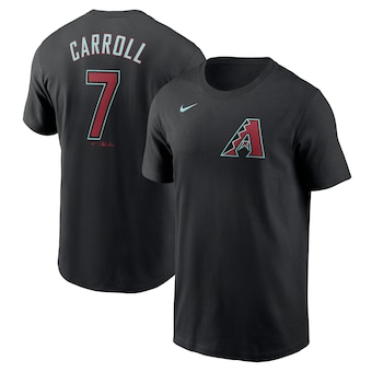 Corbin Carroll Arizona Diamondbacks Nike 2024 Fuse Name & Number T-Shirt - Black