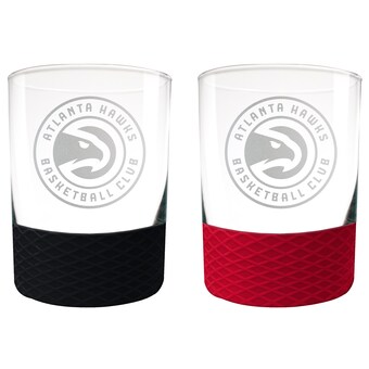 Atlanta Hawks 14oz. Commissioner Rocks Glass Two-Piece Set