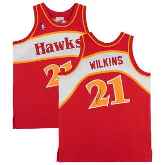 Dominique Wilkins Atlanta Hawks Fanatics Authentic Autographed Mitchell & Ness 1986 Replica Jersey - Red