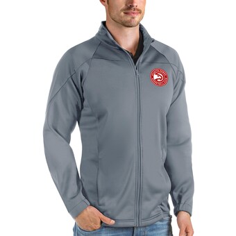 Atlanta Hawks Antigua Links Full-Zip Golf Jacket - Charcoal