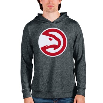 Atlanta Hawks Antigua Logo Absolute Pullover Hoodie - Charcoal