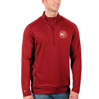 Atlanta Hawks Antigua Big & Tall Generation Quarter-Zip Pullover Jacket - Red