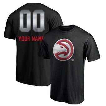 Atlanta Hawks Midnight Mascot Personalized Name & Number T-Shirt - Black