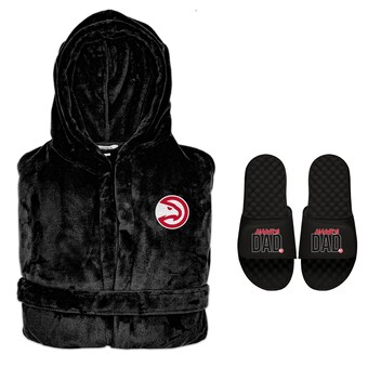 Atlanta Hawks ISlide Dad Robe & Slide Sandals Bundle