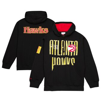 Atlanta Hawks Mitchell & Ness Hardwood Classics OG 2.0 Pullover Hoodie - Black