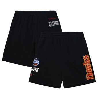 Atlanta Hawks Mitchell & Ness Team Origins Fleece Shorts - Black