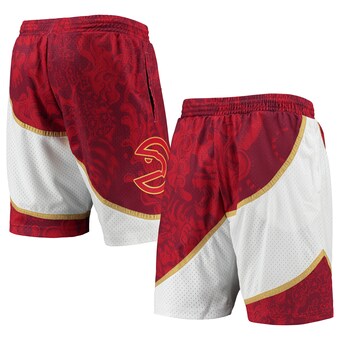 Atlanta Hawks Mitchell & Ness Hardwood Classics Lunar New Year Swingman Shorts - Red