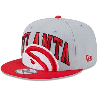 Atlanta Hawks New Era Tip-Off Two-Tone 9FIFTY Snapback Hat - Gray/Red