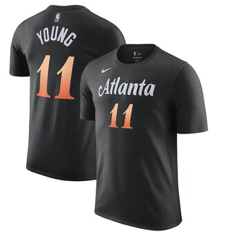 Trae Young Atlanta Hawks Nike 2022/23 City Edition Name & Number T-Shirt - Black